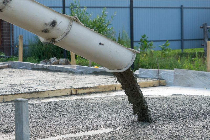 A concrete pouring process in Marybourough