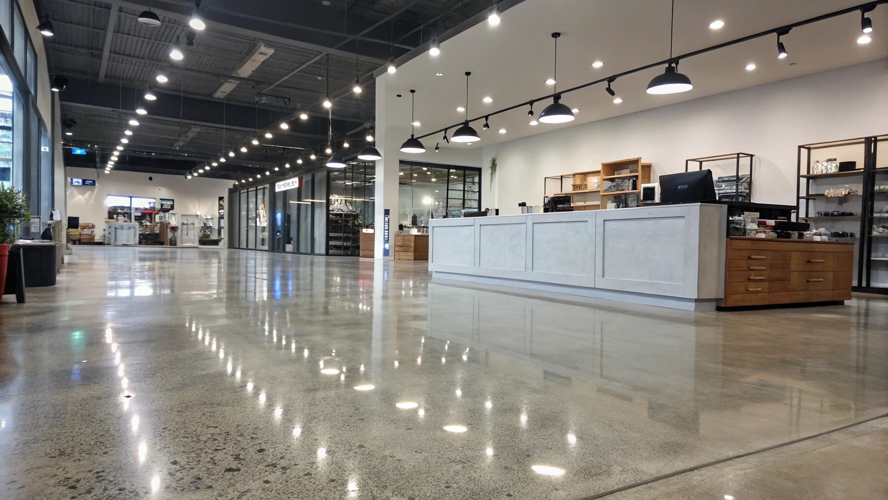 Commercial concrete flooring installation for Aldershot business premises