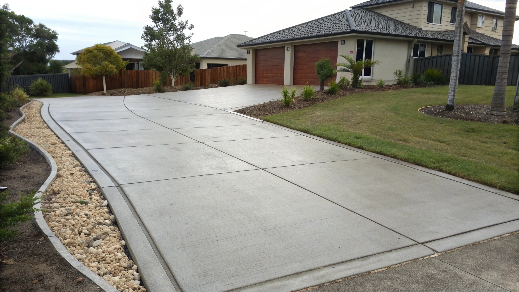 Professional concrete driveway installation completed in Aldershot QLD