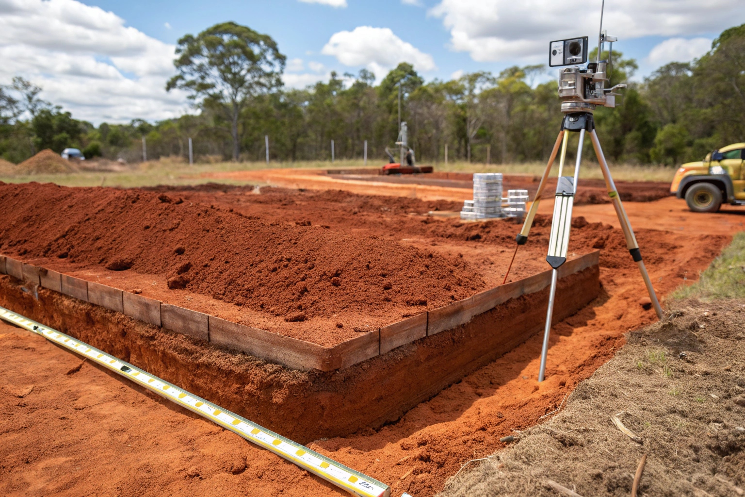 Professional soil preparation for concrete foundations addressing Tiaro QLD clay soil conditions