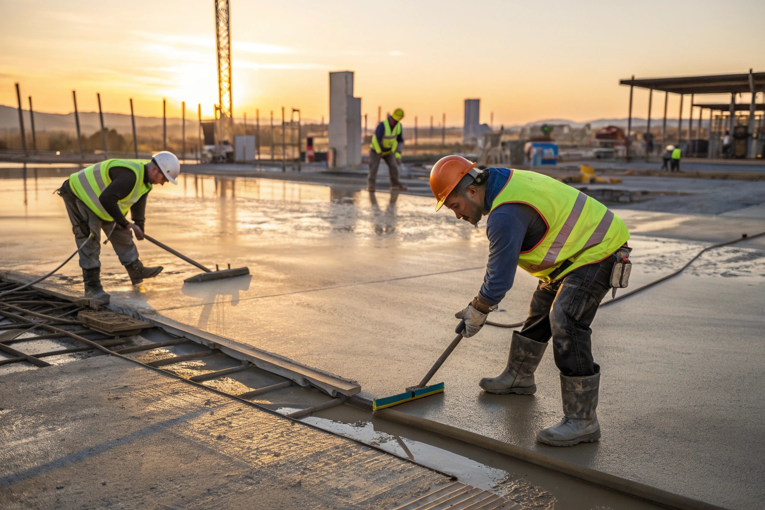TrueForm Concreting team installing concrete slab, Maryborough, Fraser Coast, QLD